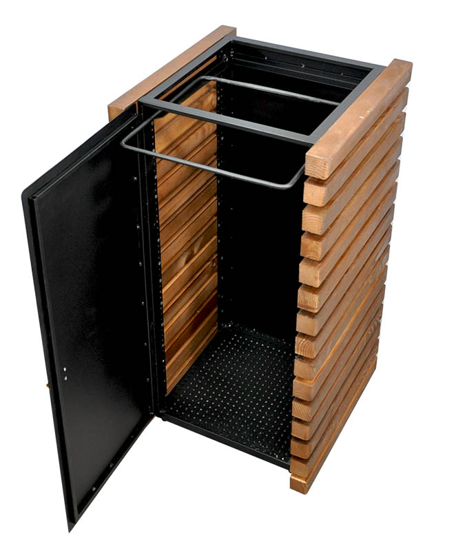 Урна сміттєва металева під пакет Урбан 430х430х800мм КОМПРЕД OL509